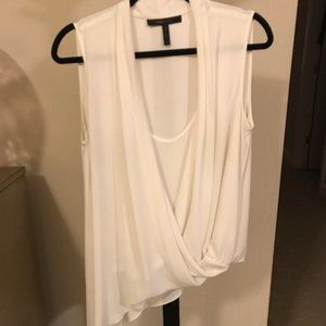 Bcbg maxazaria white blouse sleeveless size m